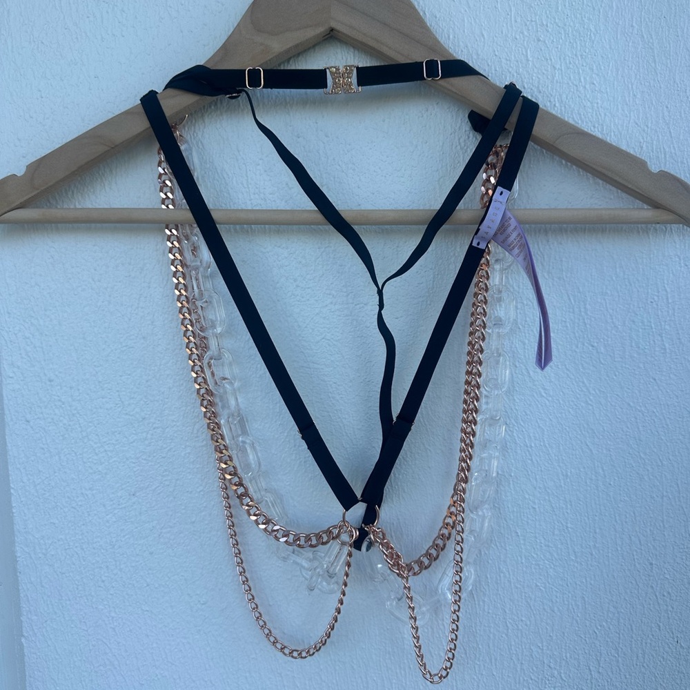 Savage X Fenty Black and Gold Chain Accessory